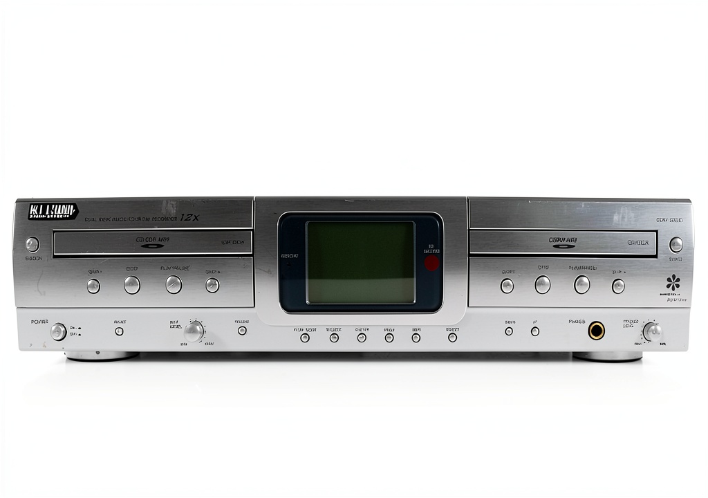 KLH CD Recorder placed on a modern living room shelf