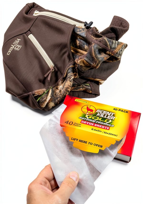 Scent Killer Gold Dryer Sheets by Wildlife Research Center Model 1283-1