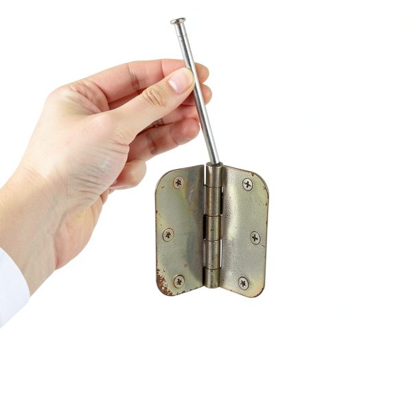 4PCS Door Hinge Pins 3.5 Inches Hinge Pin Door Interior Wood Doors Butt Hinges Rounded Corner Doors Window Hinges for Replacing Internal Safety Devices-6