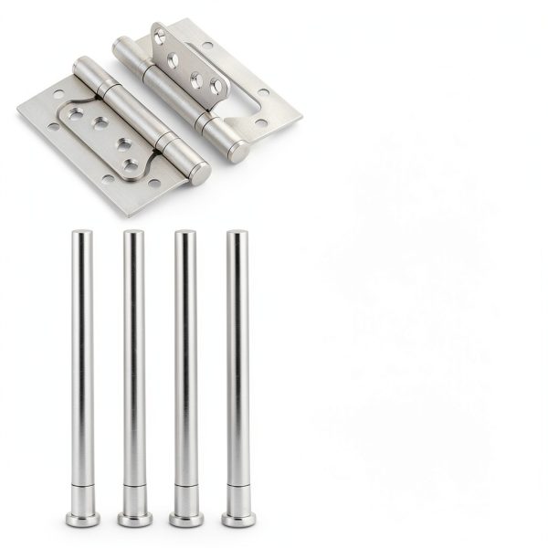 4 Pcs 3.5 Inches Door Hinge Pin Silver Stainless Steel Hinge Pins for Interior Door Security Replacement Oil Rubbed Pins Screws Interior Doors Window Security Hinges Mailbox Pin-2