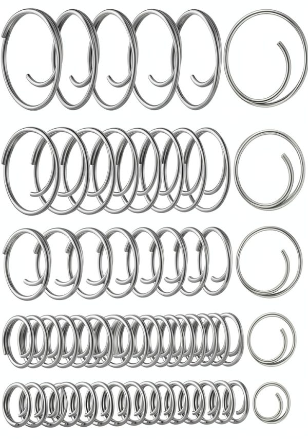 Stainless Steel Cotter Ring Kit 66pcs 5 Sizes Dunkive 316 Marine Pin-0