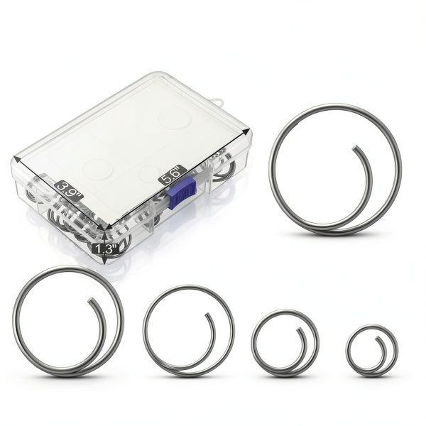 Stainless Steel Cotter Ring Kit 66pcs 5 Sizes Dunkive 316 Marine Pin-1