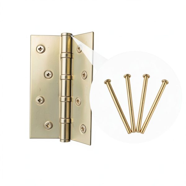 4PCS Door Hinge Pins 3.5 Inches Hinge Pin Door Interior Wood Doors Butt Hinges Rounded Corner Doors Window Hinges for Replacing Internal Safety Devices-4